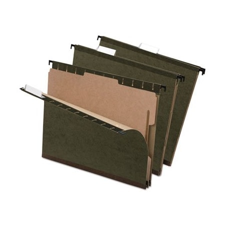 Tops Business Forms Pendaflex, SUREHOOK REINFORCED HANGING DIVIDER FOLDERS, 1 DIVIDER, LETTER SIZE, GREEN, 10PK 59253